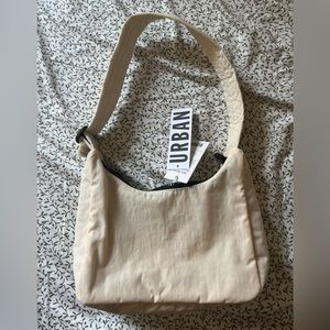 BAGGU Mini Nylon Shoulder Bag - Ivory / Cream